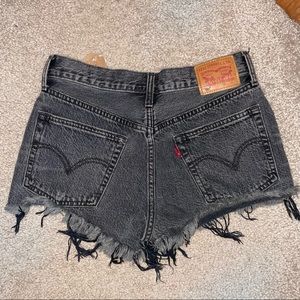 Black Levi 501 Shorts
